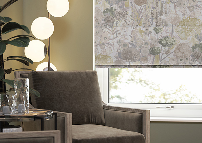 Wildflowers, Natural - Roman Blind - Image 5